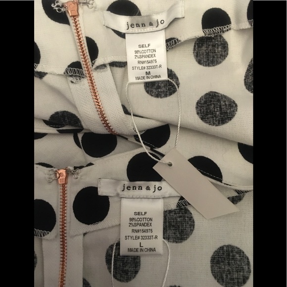 NWT Jenn & Jo Polka Dot Crop Top sz M - Picture 3 of 5